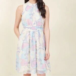 ModCloth Windy City Dress 4X – Pastel Sleeveless Midi Romantic